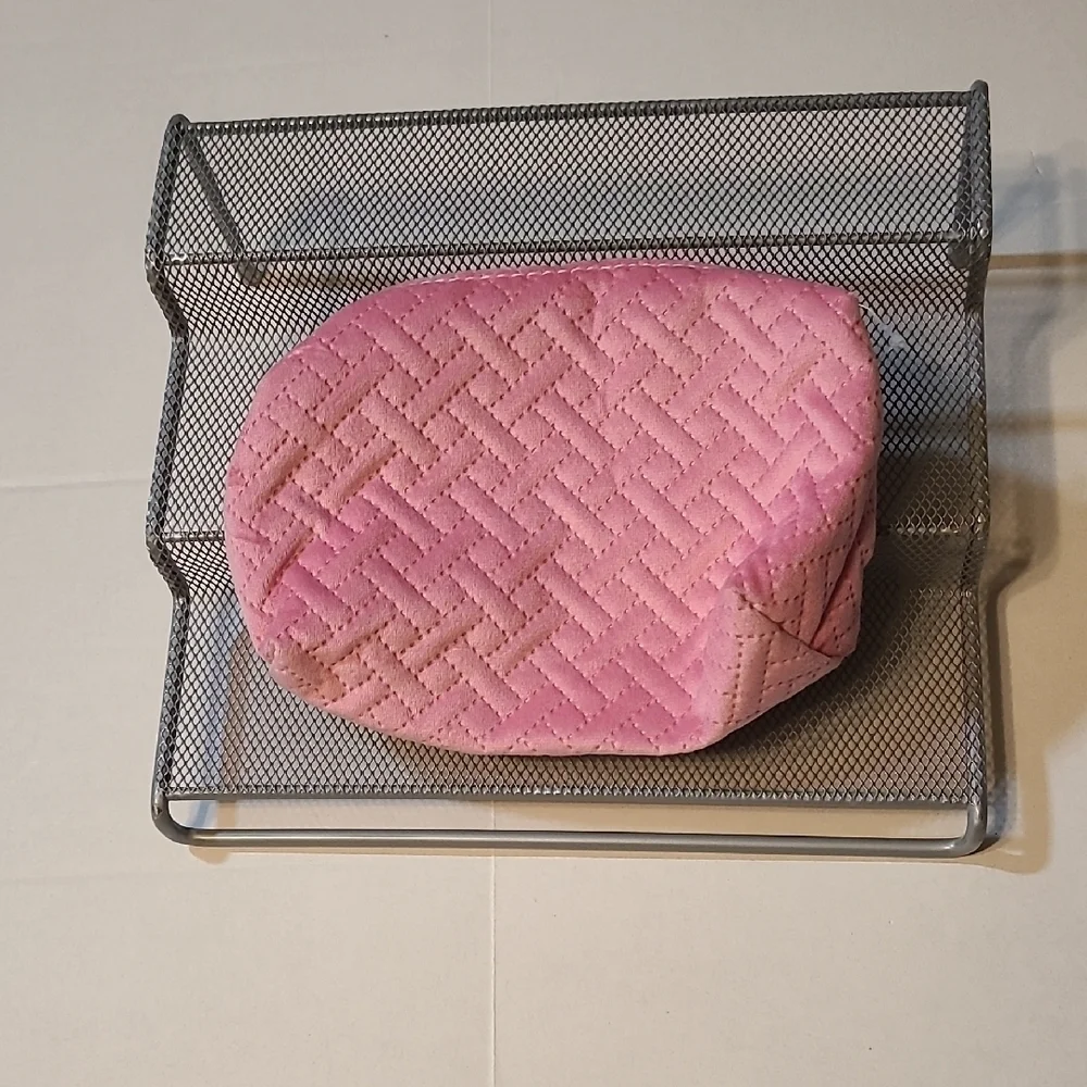 Ulta Beauty Pink Quilted Zippered Makeup Pouch NWT